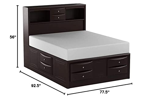 Coaster - Phoenix Contemporary Queen Bookcase Bed With Underbed Storage Drawers 200409Q #TOP4