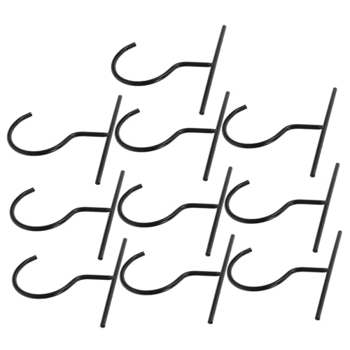 Cabilock 10pcs Non Slip Metal Hooks Scarf Holder Rack Leggings Hanger Belt Hanger for Closet Bathroom Kitchen