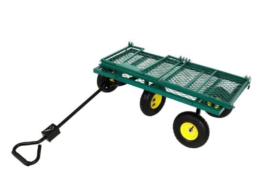 Gartenwagen Klappbarer Handwagen 550 kg Luftbereift Transportwagen mit Seitenwänden