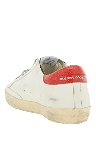 Golden Goose Zapatos Zapatillas Zapatillas Hombre Vintage Superstar 10953 Blanco Rojo, Blanco rojo...