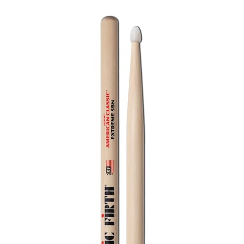 Vic FIrth - Baquetas de la serie American Classic® Extreme X5BN - Madera de nogal American - Punta de Nailon