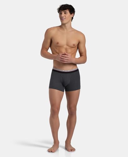 Image of Jockey UI22 Men Super Combed Cotton Rib Trunk with Ultrasoft Waistband