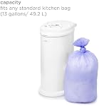 Ubbi Sacs en plastique pour seau à couches, sacs jetables pour déchets de bébé, 3 paquets, 75 unités, sacs de 13 gallons | Sacs jetables pour déchets de bébé, fabriqués à partir de 50 % de matériaux recyclés, chaque sac peut contenir jusqu'à 50 couches de nouveau-né