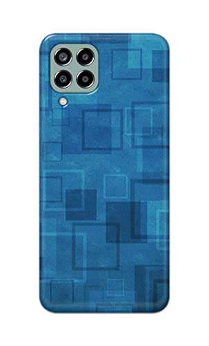 Image of Printed Hard Back Cover Case for Samsung Galaxy M33 5G Back Cover (Plain Azure Blue) -702