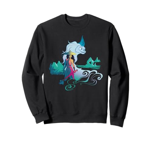 Sweatshirt Disney Raya en coton doux avec imprimé aquarelle