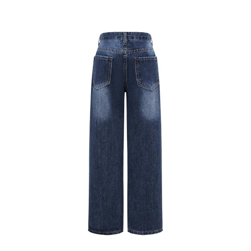 Boys' Jeans Wide Leg Pants Bone Breaking Design Fashionable Versatile Comfortable Fit Jeans Kids 3Y-16Y2