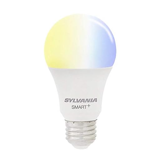 Sylvania Smart+ ZigBee Adjustable White A19 LED Bulb, Works with SmartThings and Amazon Echo Plus, Hub Needed for Amazon Alexa and The Google Assistant, Soft White