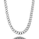 Savlano 925 Sterling Silver 7mm Italian Solid Curb Cuban Link Chain Necklace For Men & Women - Made in Italy Comes With a Gift Box (24, 7mm)