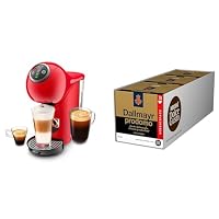 NESCAFÉ DOLCE GUSTO Krups KP3405 Genio S Plus Capsule Machine | Espresso Boost | Temperature Selection, 15 Bar Pump Pressure | 0.8 L Water Tank | 1500 Watt | Colour Red mit Dallmayr Prodomo – Ansicht 1