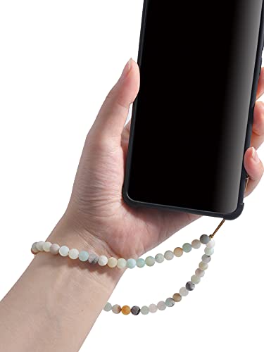 Oaiite Semi-Precious Gem Stones Beaded Phone Charm Cell Phone Lanyard Wrist Strap Handmade Natural Gemstone Phone Chain String #TOP3
