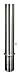 Calpipe - SSP06000-F - Bollard, Removable, Flat, 36 In H, Color SS