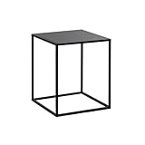 Lignes épurées LOUNGITUDE Table d\'appoint FILAR carré en métal - 45x45 cm - Noir