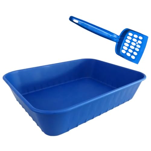 Caixa de Areia Para Gatos Bandeja Para Gato Silica Granulado Tamanho (43x33x10cm) Com Pá Higiênica -