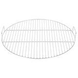 Grillrost Rund Ø54 cm aus 304 Edelstahl, Ersatzgrillrost mit Griffen für 57 cm Kugelgrill, Holzkohlegrill und Feuerschale, Rostbeständig und Langlebig