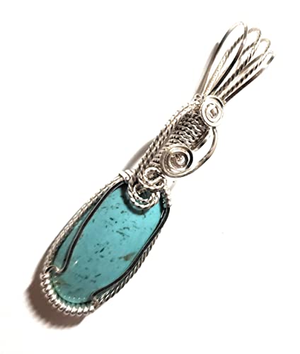 Handmade Kingman Turquoise Wire Wrapped Pendant