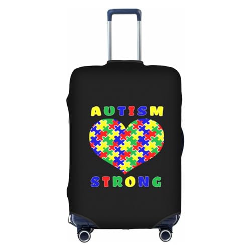 Travel Luggage Cover Autism Strong Awareness Fashion Washable Baggage Suitcase Protector Fit For Luggage Small
