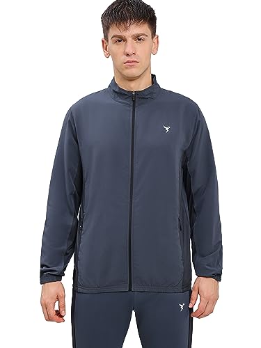 Image of TECHNOSPORT Men's Solid Polyester Techno Lite Jacket With SPF50+ And Microbial Properties