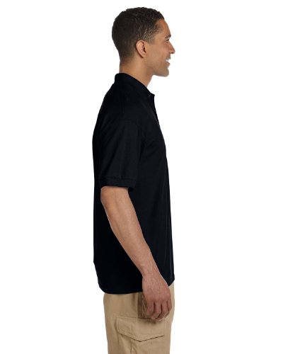 Gildan Mens Ultra Cotton Pique Polo Shirt (L) (Black) #TOP3