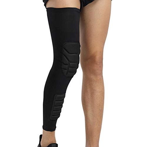Gifftiy Volleyball Knee Pads1Pcs Breathable Men Long Basketball Knee Pads Leg Sleeve Calf Knee Support Brace Protector Leg Warmers Sports Kneepads W_Xl