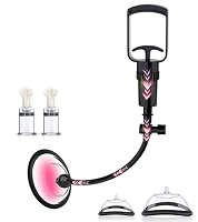 Muschipumpe Kit mit 2 Nippelsauger für Frauen, Vagina Pumpe Pussy Sexspielzeug Solo, Klitoris Sauger Sex Spielzeug für die Frauen Paare, Sex Toyset BDSM Nippelsauger mit 3 Starken Saugnäpfen
