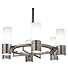 Meyda Tiffany 170971 Contemporary Modern 12 Light Chandelier from Farmington Collection in Pewter, Nickel, Silver Finish, 48.00 inches
