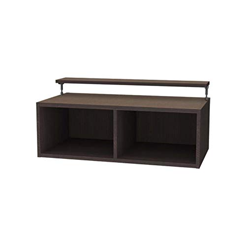 白井産業 【タナリオ オーダーメイド タイプ】 天井 突っ張りラック 本体サイズ 幅85 奥行44cm 用上置き 木製 本棚 ダークオーク(タナリオTNL-EM035085UFF2DK)