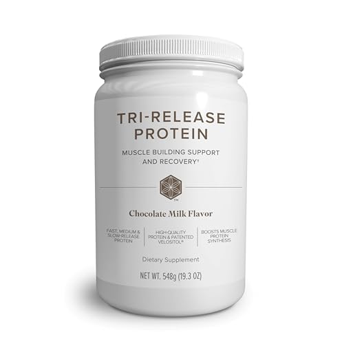 Isagenix Tri-Release Protein - Advanced Muscle Recovery - 25g of Protein - Three-Stage Protein Release for Sustained Absorption - Non-GMO - 19.3 oz - (Chocolate Milk) - Up to 28 Servings - Canister