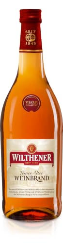 WILTHENER Feiner Alter Weinbrand I V.S.O.P.-Qualität I Lagerung auf Limousin-Eichenholzfässern I 36% vol. I 0,7 l