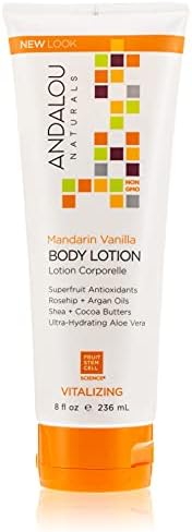 Andalou Naturals Body Lotion Ounce, Mandarin Vanilla Vitalizing, 8 Fl Oz