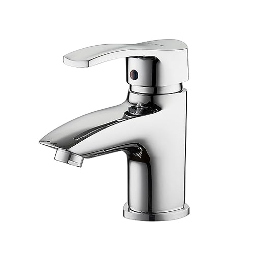 Robinet de lavabo anti-éclaboussures en laiton chromé à jet cascade L1064 - 2