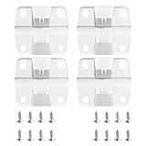 クーラー交換用ヒンジ、4個入り クーラーボックス 交換用パーツ スタンダード プラスチック 冷蔵庫の蓋のヒンジ 固定ネジ付き、冷蔵庫ヒンジの交換、コールマン クーラー ヒンジの交換、小型冷蔵庫蓋ヒンジ冷凍庫冷蔵庫カバー修理部品