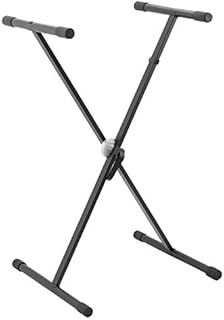 Tiger Keyboard Stand - Single Braced X Frame Keyboard Stand for Keyboards and Digital Pianos - Black