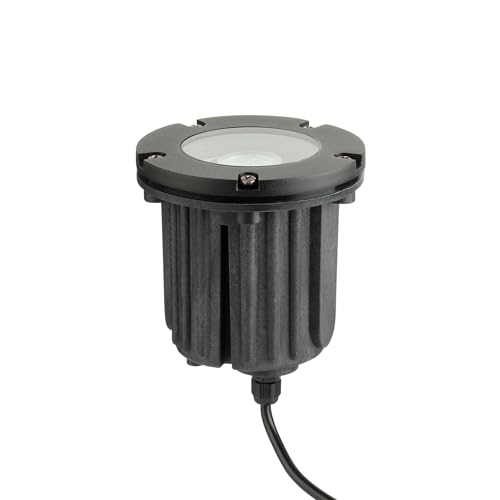 Kichler In-Ground MR16 with Black Brass Trim 12V Drop-in Fixture, Landscape Lighting, (5" x 5"), 15495BKB by Kichler - Used condition - US$89.00