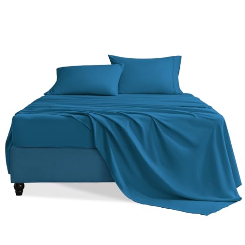 Swiftify Queen Sheet Set, 4 Pieces Hotel Luxury Soft Microfiber Queen Bed Sheets Set, Up to 16