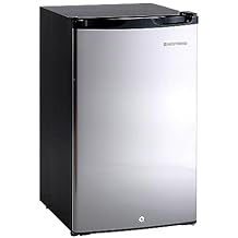 West Bend Mini Fridge Compact Refrigerator for Home Office or Dorm, Auto Defrost with Reversible Door, Energy Star Rated, 4.4-Cu.Ft., Stainless Steel