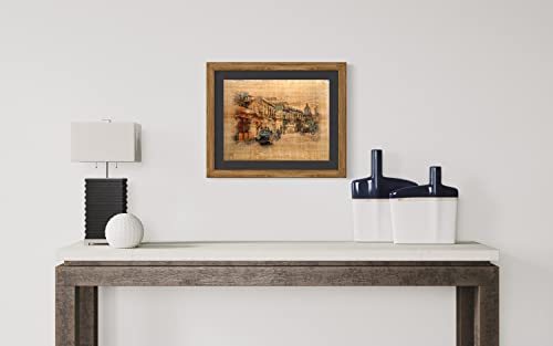 Havana Cuba Street Painting Sketch Printing On Authentic Egyptian Papyrus Paper - Best Gift For Cuba Fans - Unframed - Frameable - 11.2X8.5 Inches #TOP6