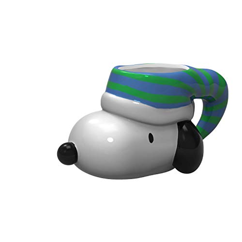 Zak Designs Peanuts Snoopy Unique 3D Character Sculpted Ceramic Coffee Mug, Collectible Keepsake and Wonderful Coffee Mug (10 oz, Snoopy, BPA-Free)