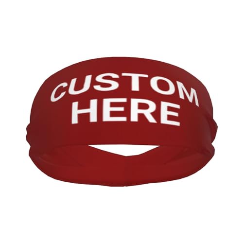 Image of Custom Sports Headband Custom Sweatband Bandana Add Your Image Logo Text Number. Bulk Custom Men Or Women Moisture Wicking Ventilate Elastic ﻿Headband