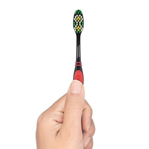 Image of GUM Multi-Clean Toothbrush, Soft Multi-Level Bristles, Medium Head, 4 Count (Pack of 3)