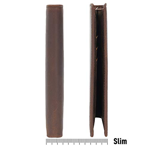 Polare Functional Rfid Blocking Leather Passport Holder Travel Bifold Wallet For Men(Dark Brown) #TOP7