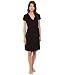PACT Super Soft Organic Women's Wrap Dress Style EA1-WWD (Large, Black)