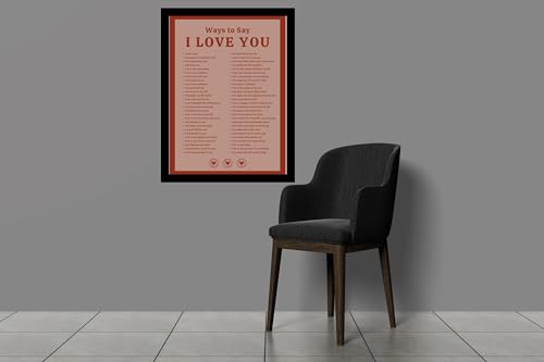Image of BLINKART Ways To Say I Love You Wall Art Painting Print Design | Aesthetic Wall Decor Photo Artwork Frame Decoration Hanging Home Bedroom Living Room Office Wall Decor | T0028 | 13x10 Inches