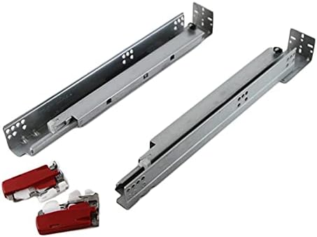 Inc Framed Hydraulic Soft Close Concealed Undermount 15 3/8 Inch Full Extension Drawer Slides (Pack of 3 Pairs)