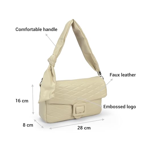 Image of Mochi Women Casual PU Soft Body Magnet closure Quilted Shoulder Bag