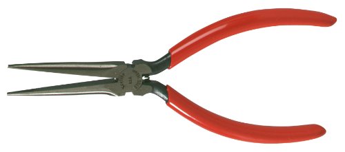 Xcelite 57Cgv Forged Alloy Steel Standard Needle Nose Plier With Red Cushion Grip Handle, Serrated Jaw, 5-11/16" Length, 1-23/32" Jaw Length #TOP9