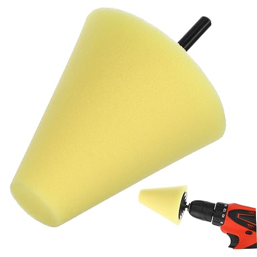 ZUNOXAZ Tampone in Spugna Di Cono Per Lucidatura Auto Strumento Per Ceratura Lucidatura e Sigillatura Vernice Adatto Per Dettagli Auto e Punti Difficili Da Raggiungere