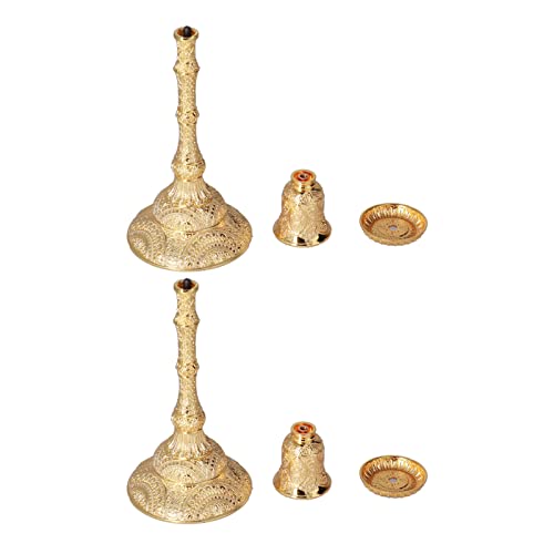 Castiçal dourado de metal para pilar castiçal, suportes de castiçal para decoração de casamentos, de