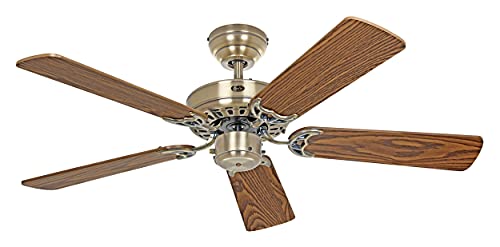 Deckenventilator mit Zugkette Classic Royal Messing antik 103