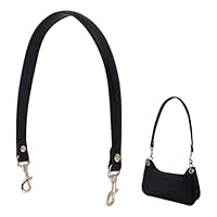 PH PandaHall 2 Cinturini Per Borsa In Similpelle, Manici Di Ricambio Con Ganci Dorati, 57 Cm, Nero