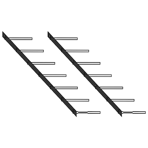 vidaXL Wall-Mounted Wine Racks, Set of 2, Black Metal Design, Sized 34.6